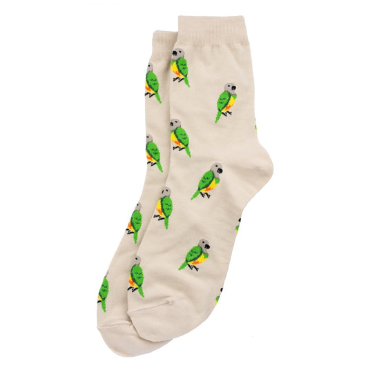 Gents Parrot Flock Beige Socks