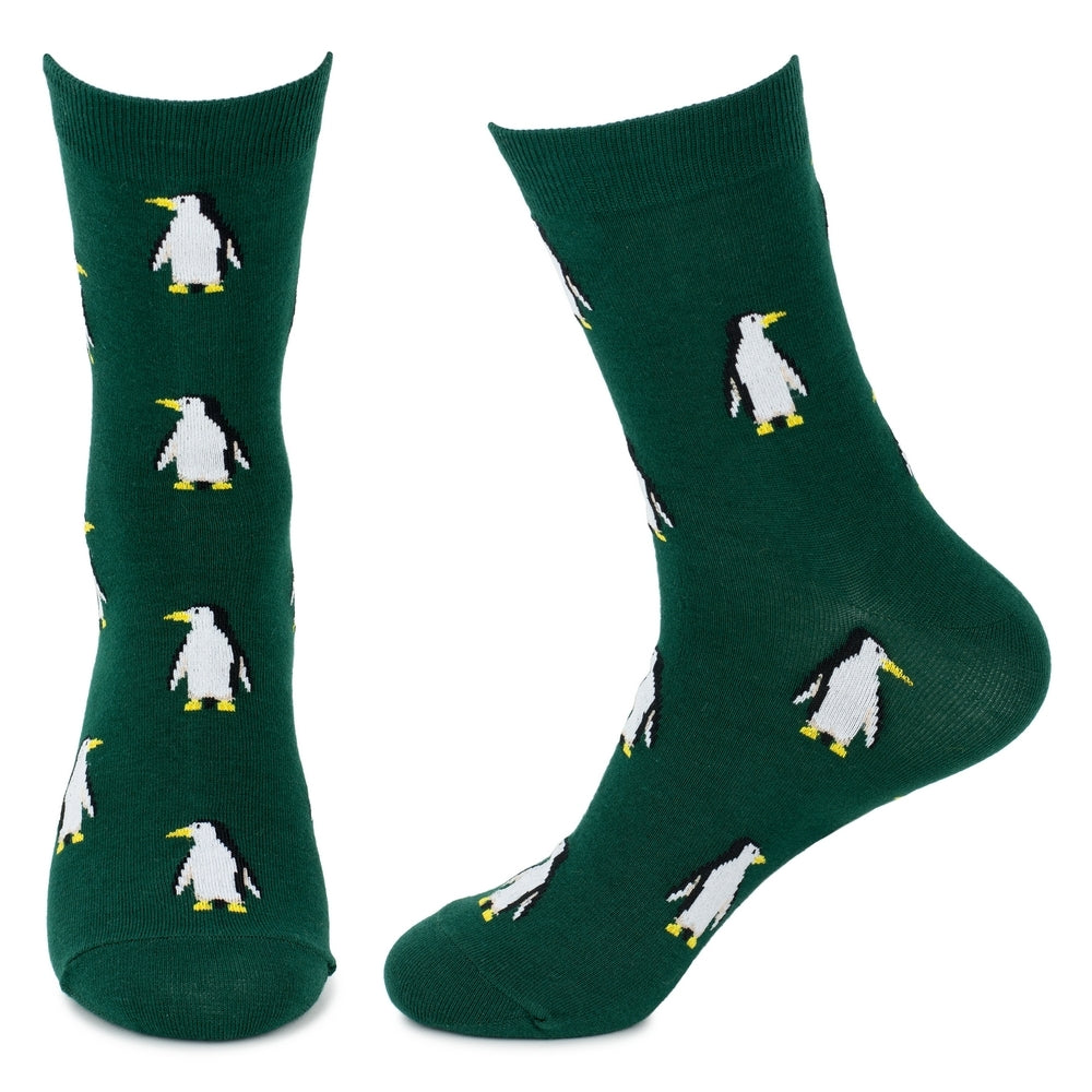 Gents Penguin Waddle Green Socks