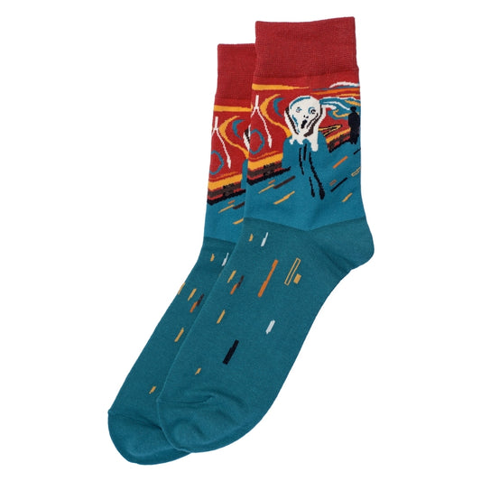 Gents Munch The Scream Green Socks