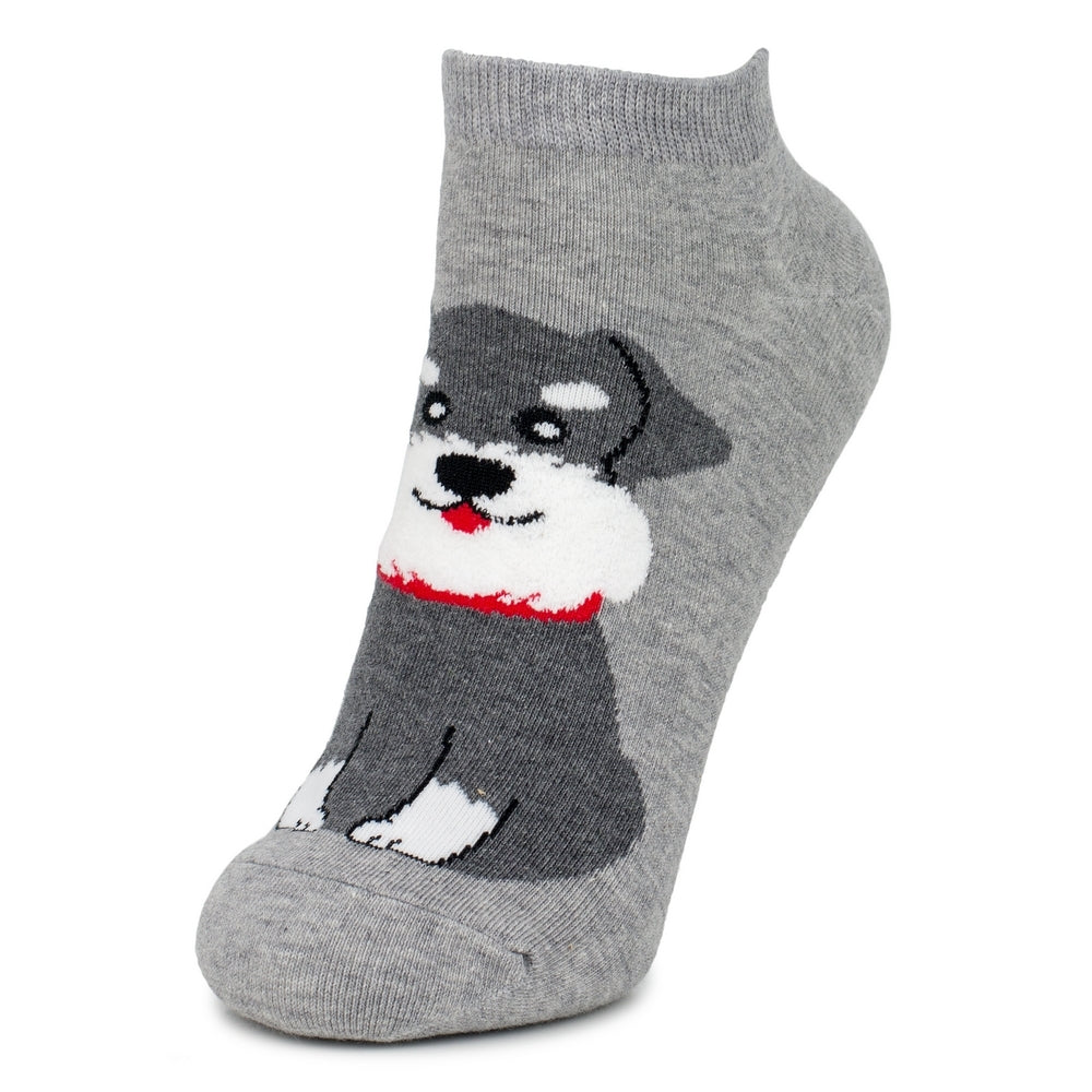 Ladies Ankle Schnauzer Grey Socks