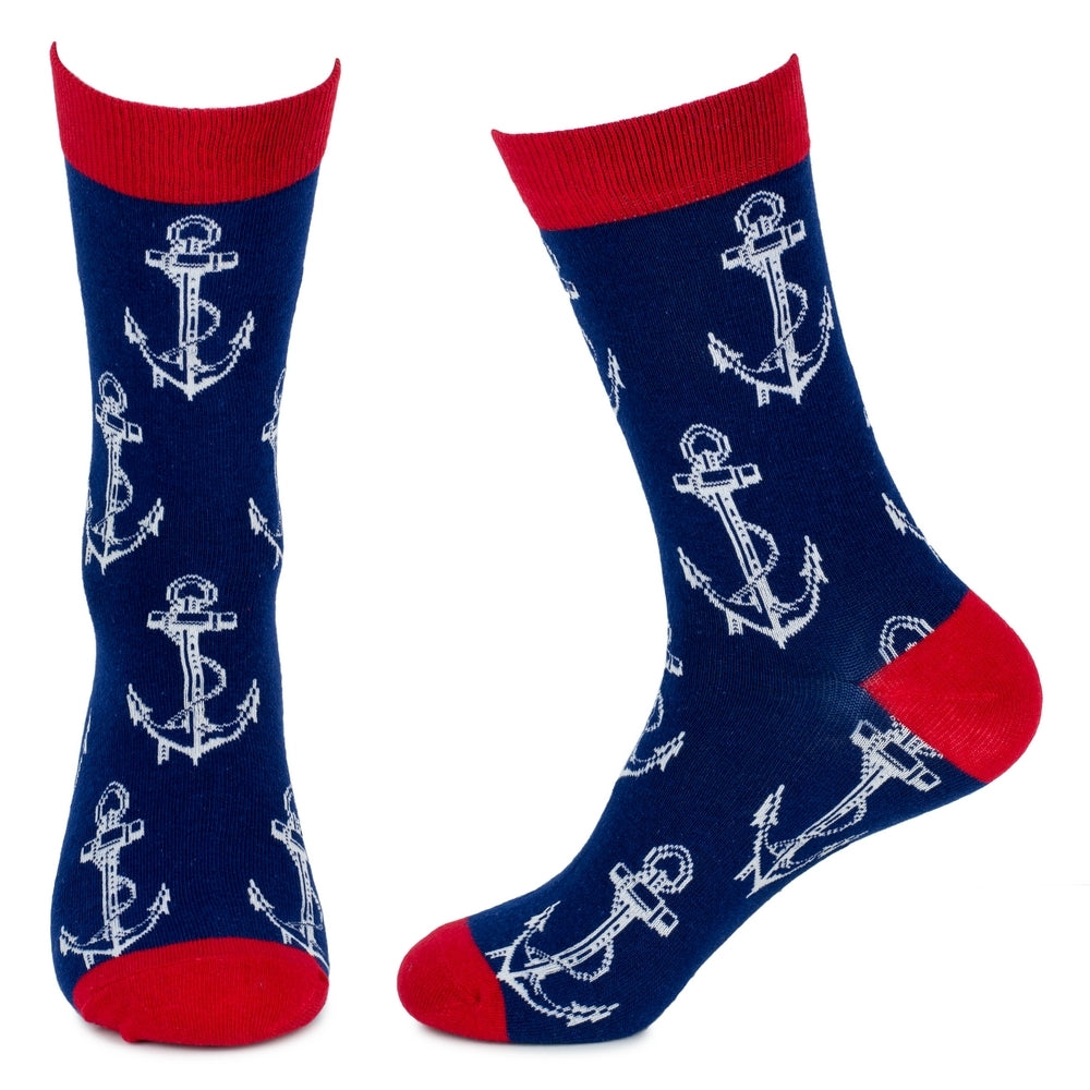 Gents Anchors Blue Socks