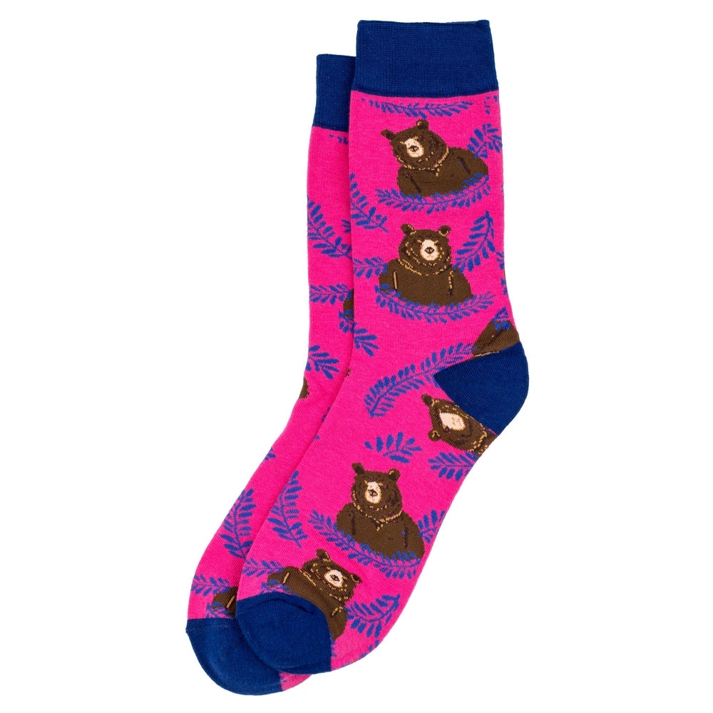 Ladies Bear Pink Socks