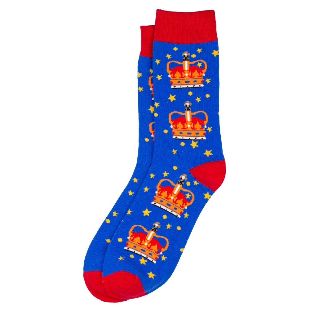 Ladies Crown Jewels Blue Socks