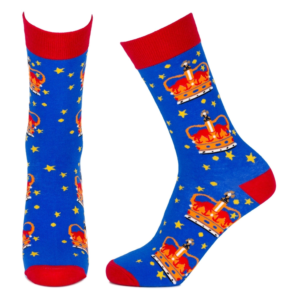 Ladies Crown Jewels Blue Socks