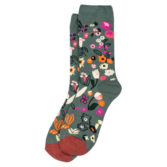 Ladies Meadow Flowers Multicoloured Socks