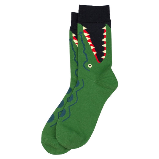 Ladies Snappy Crocodile Green Socks