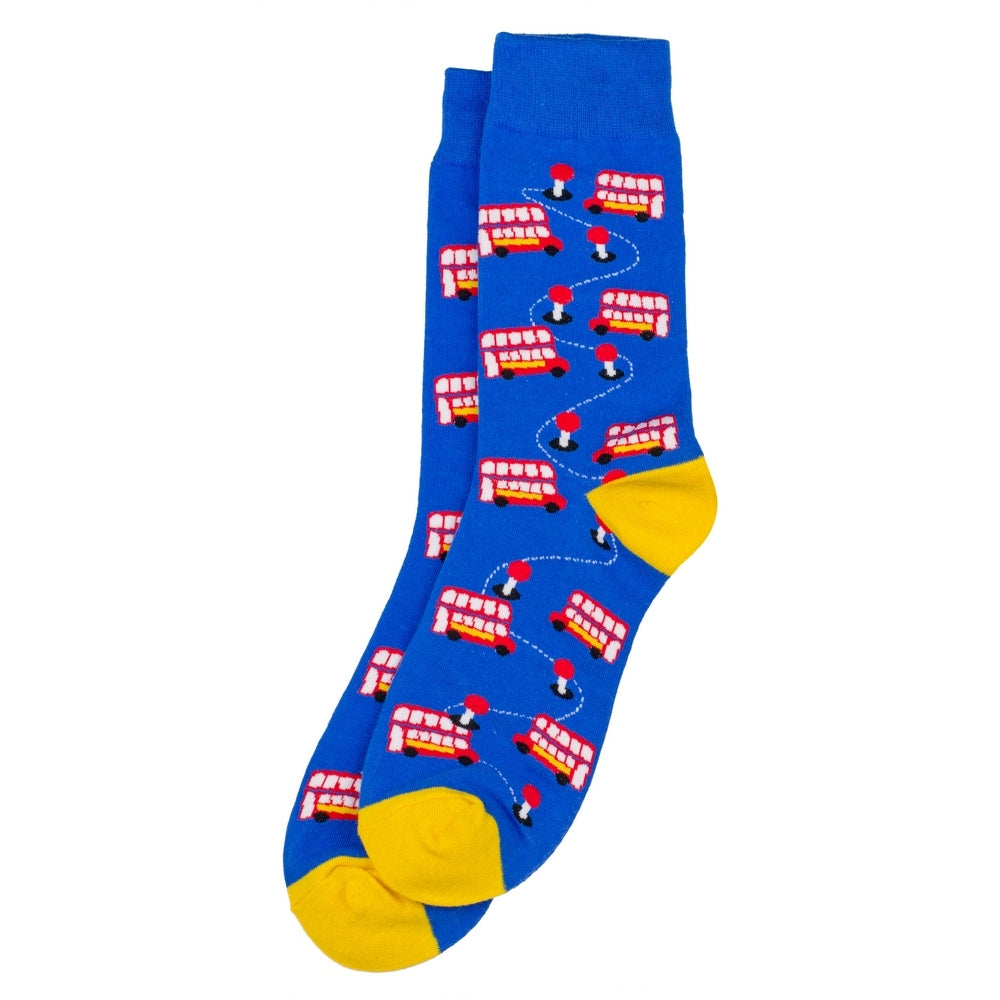 Ladies London Red Bus Blue Socks