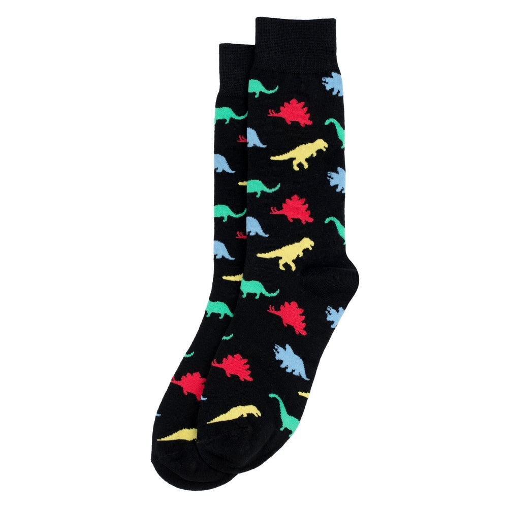 Gents Prehistoric Dinosaurs Black Socks