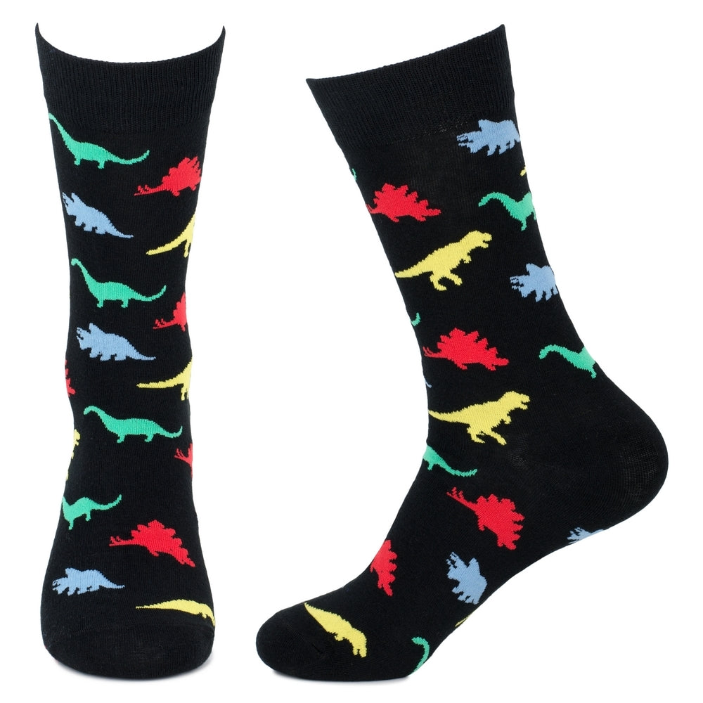 Gents Prehistoric Dinosaurs Black Socks