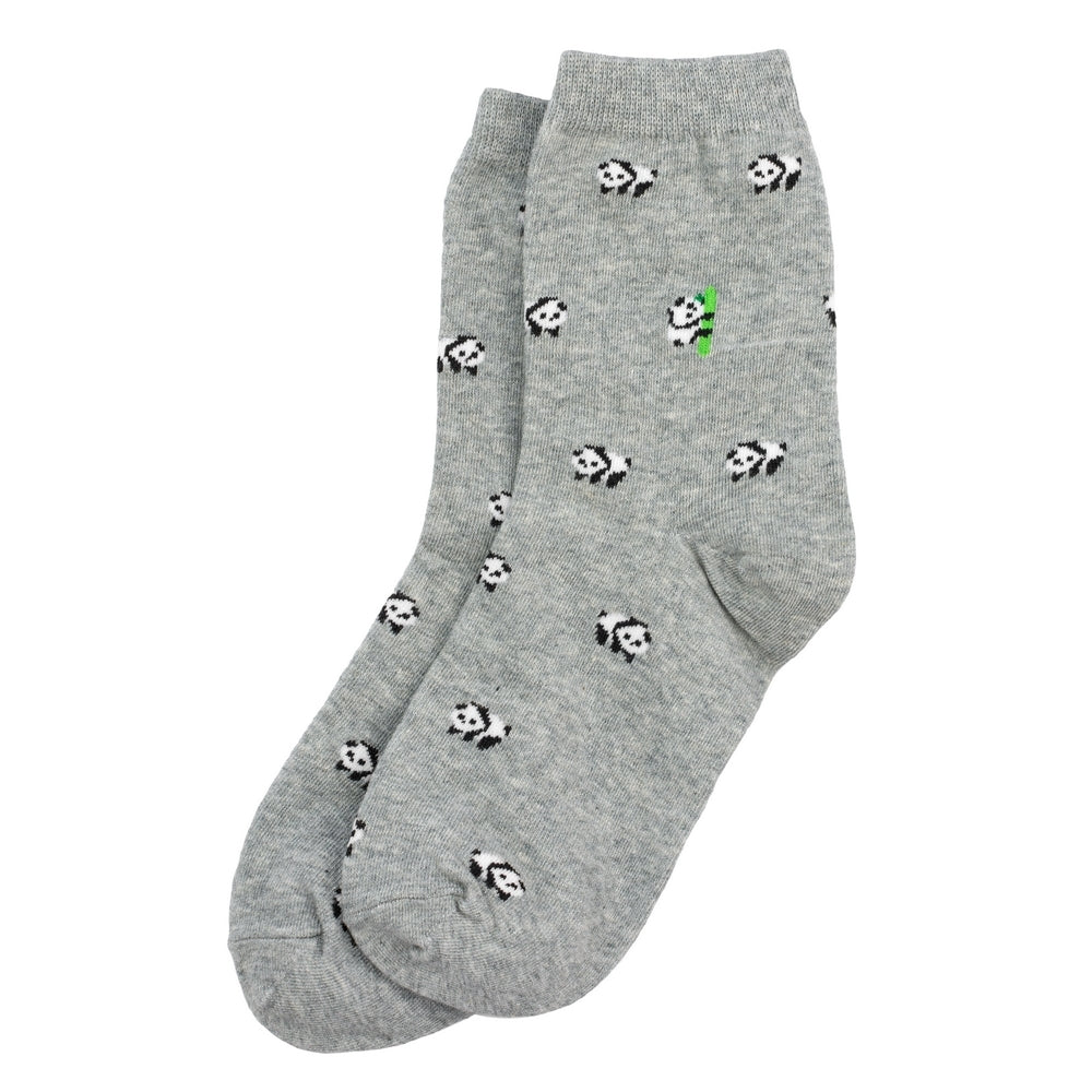 Ladies Panda Grey Socks