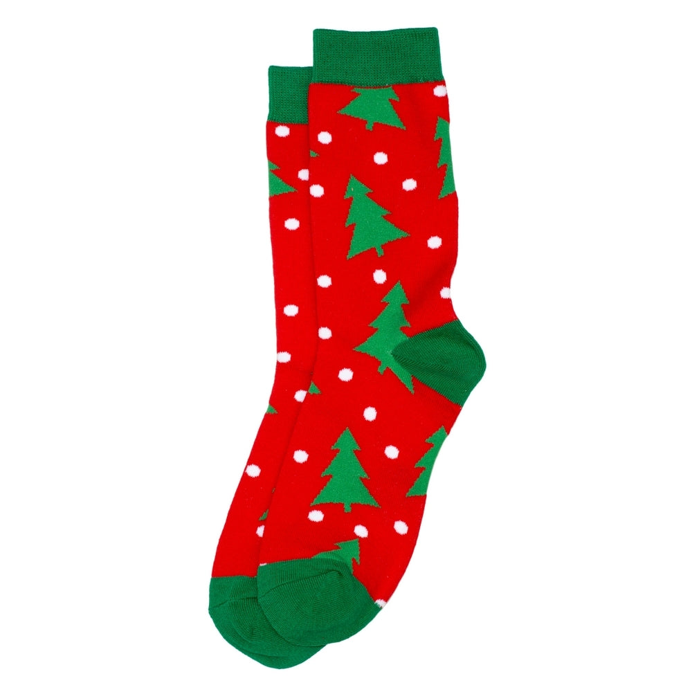 Men's Christmas Forest Socks – Red