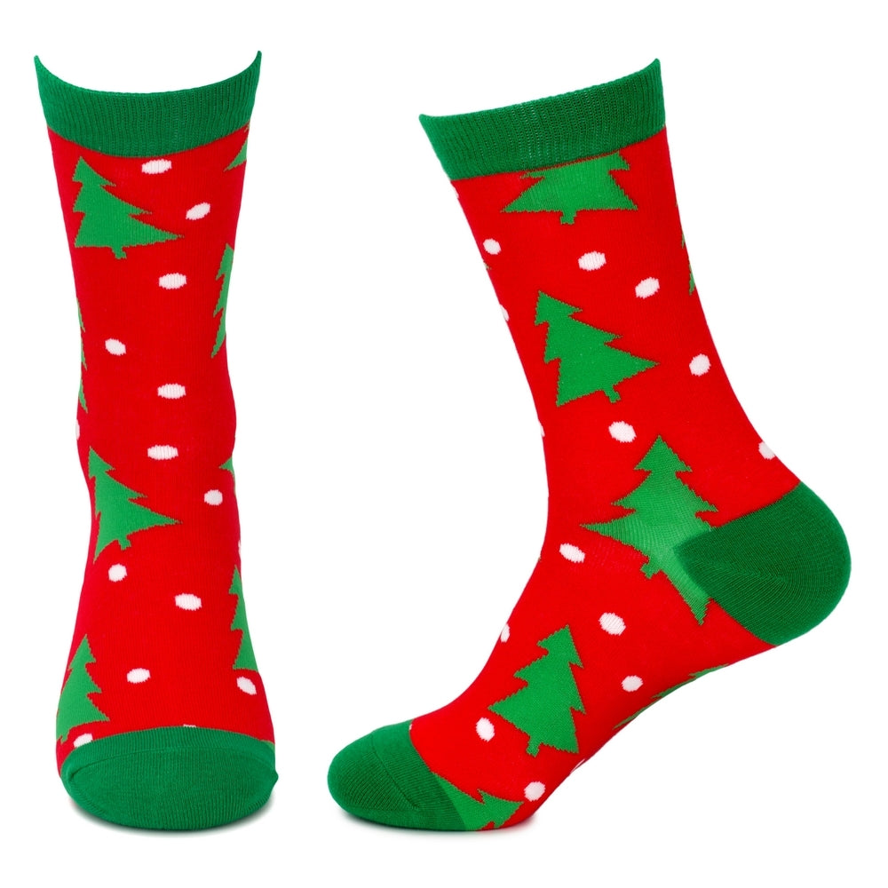 Men's Christmas Forest Socks – Red
