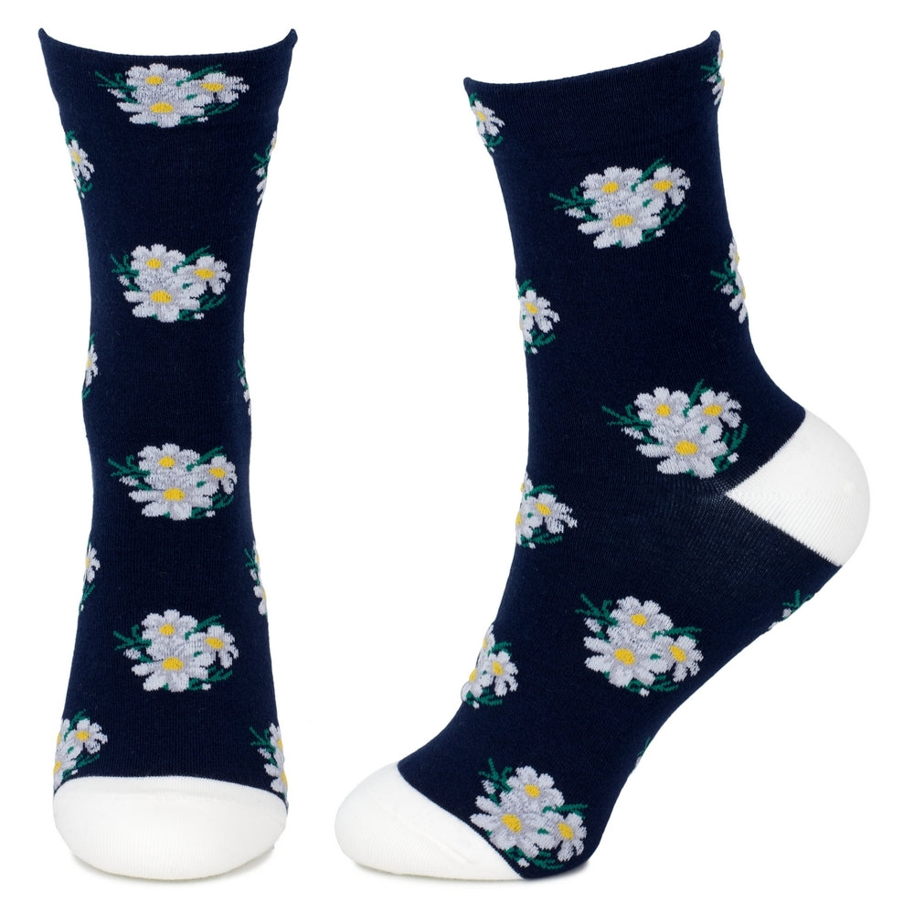 Ladies Posy Blue Socks