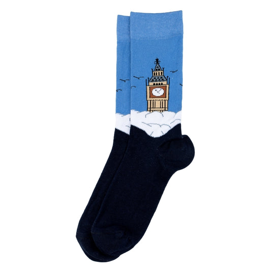 Gents Big Ben Blue Socks