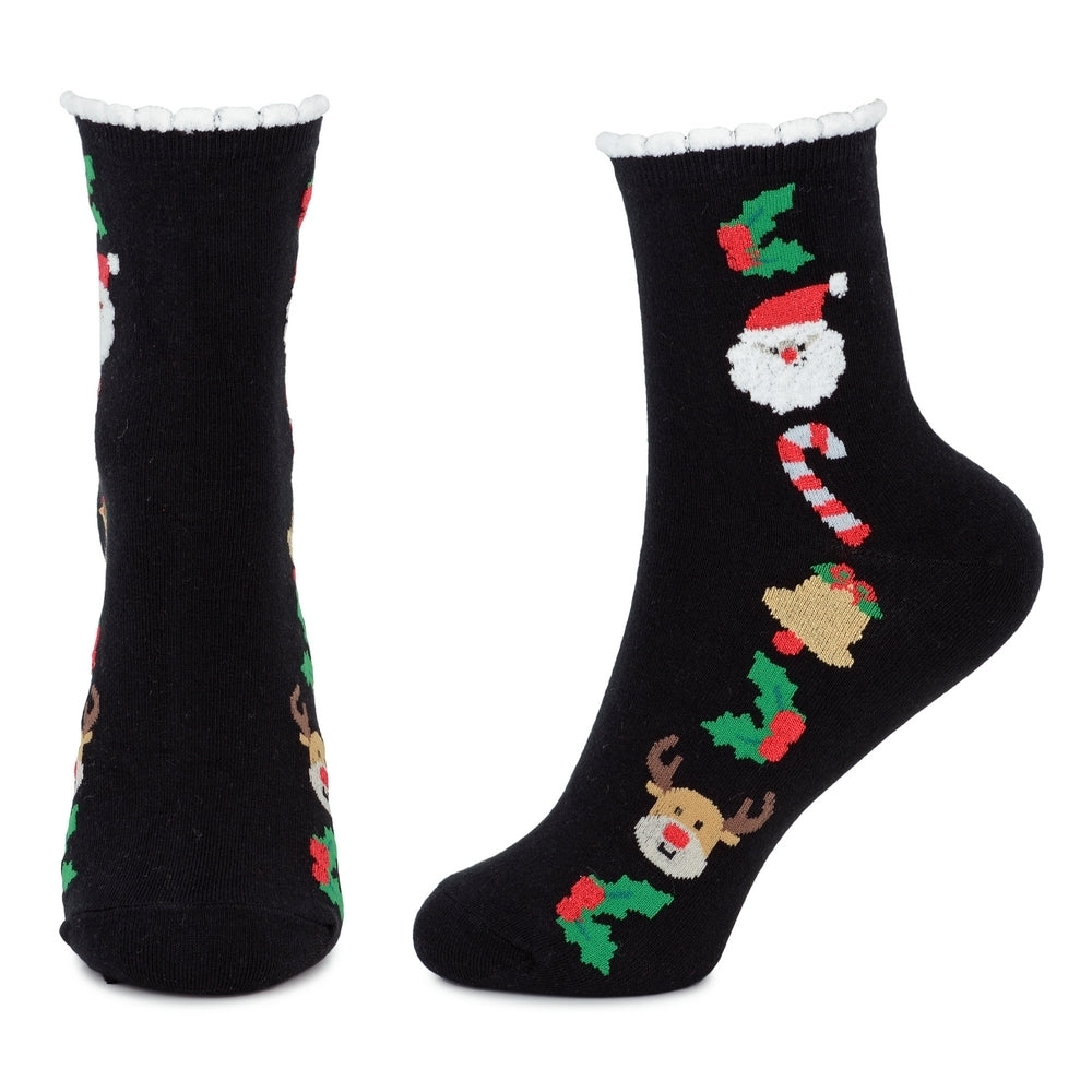Ladies Tis the Season Socks – Black