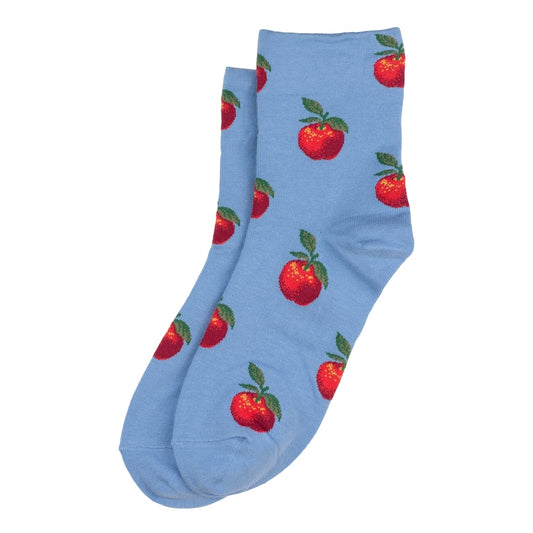 Ladies Classic Apple Blue Socks