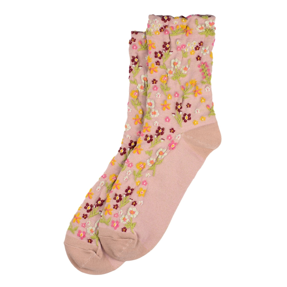 Ladies Flower Garden Pink Socks