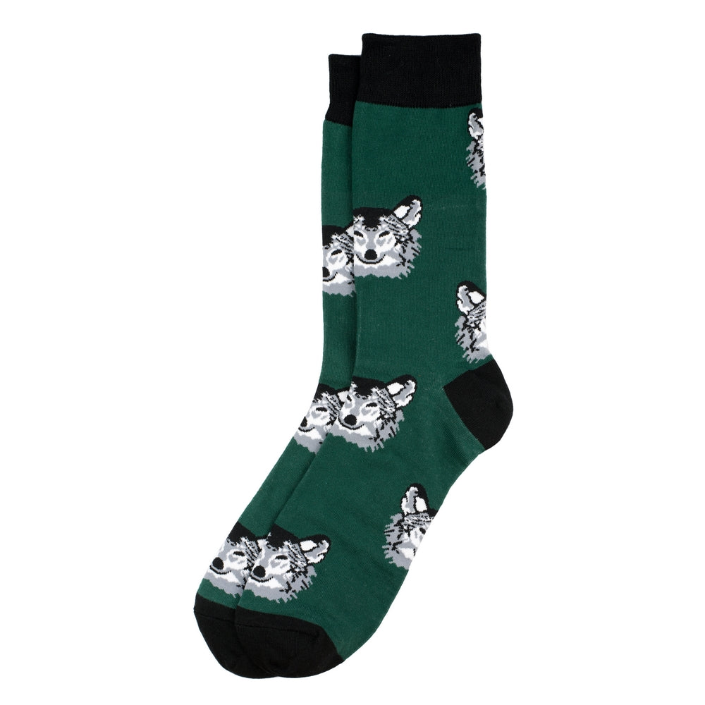 Gents Wolf Green Socks