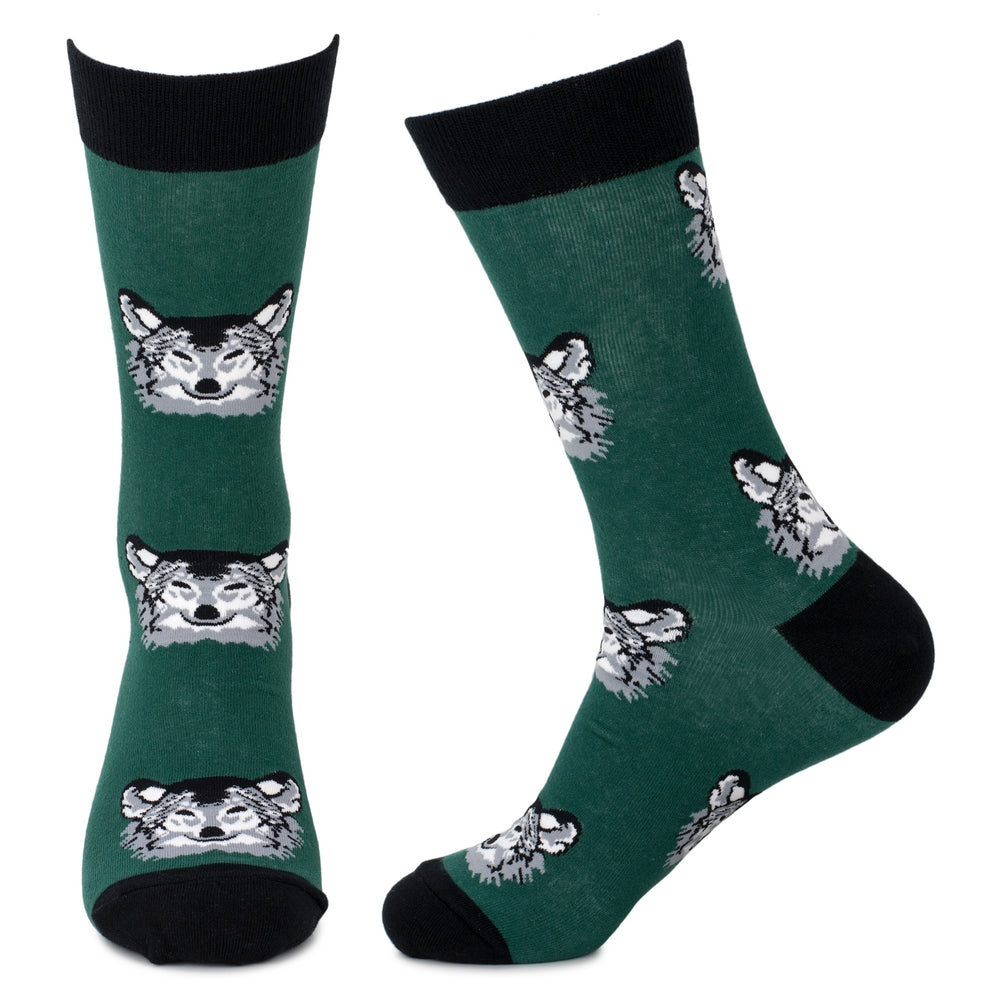 Gents Wolf Green Socks