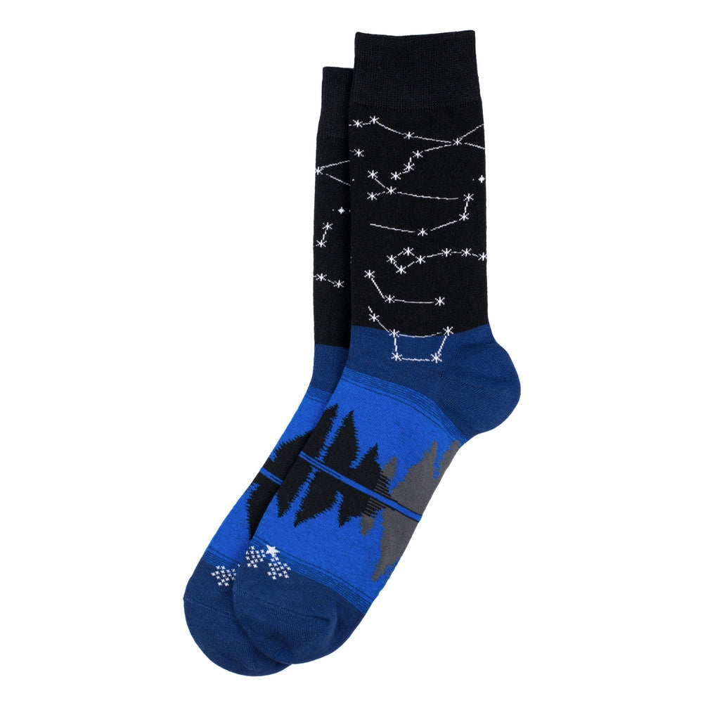 Gents Star Constellation Blue Socks