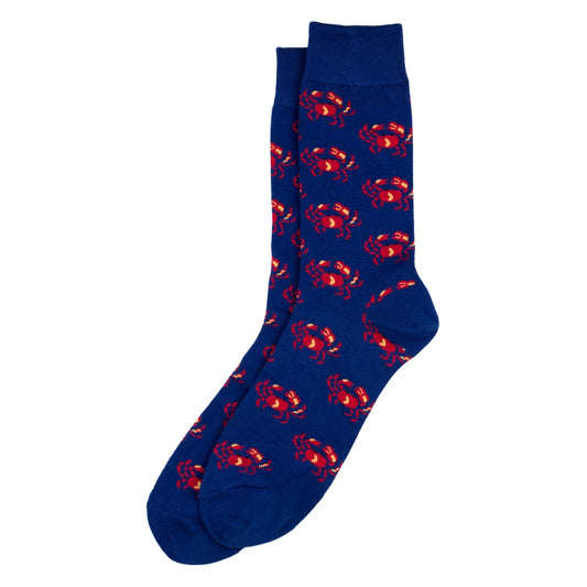 Gents Crab Navy Blue Socks