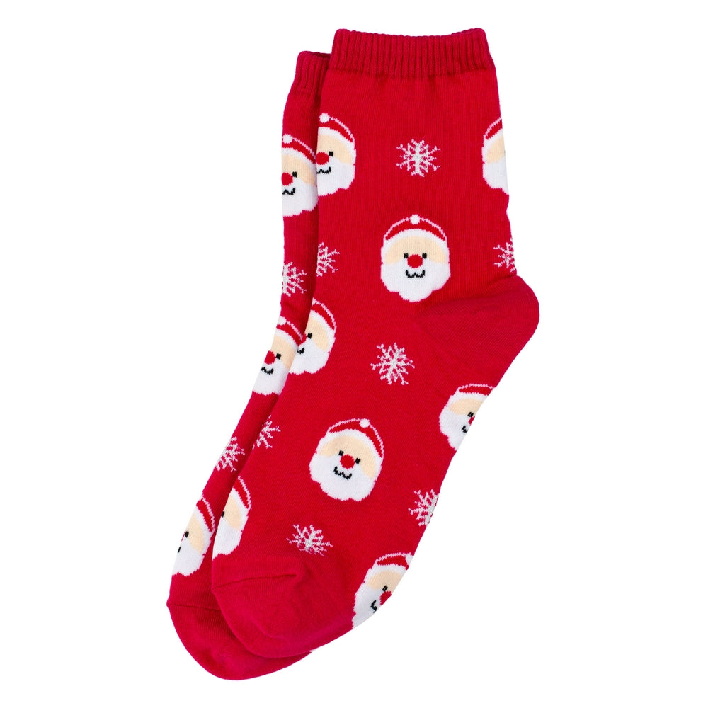 Ladies Santa Icon Socks – Red