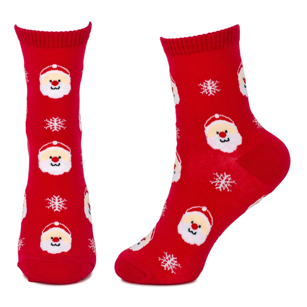 Ladies Santa Icon Socks – Red