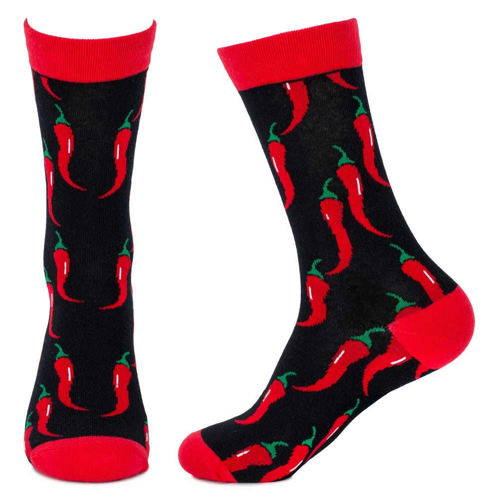 Ladies Red Hot Chilli Black Socks