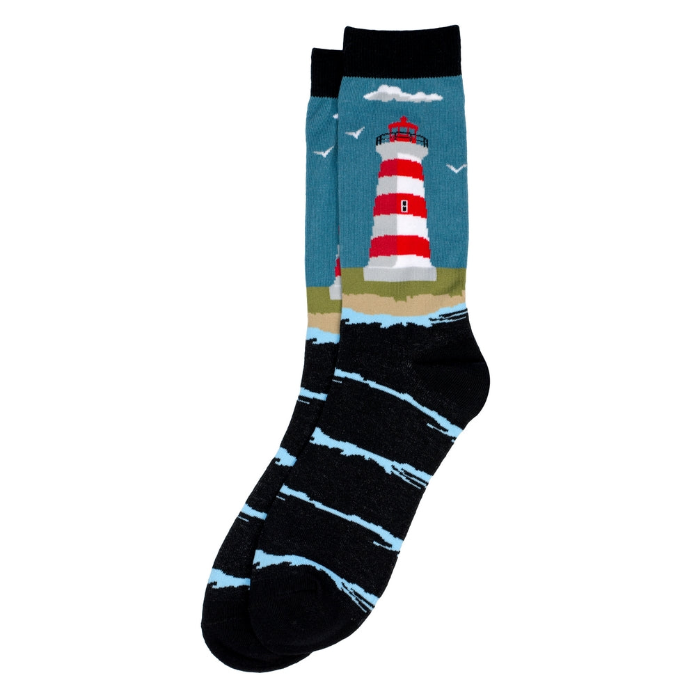 Gents Lighthouse Blue Socks