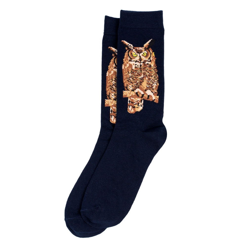 Gents Night Owl Navy Blue Socks