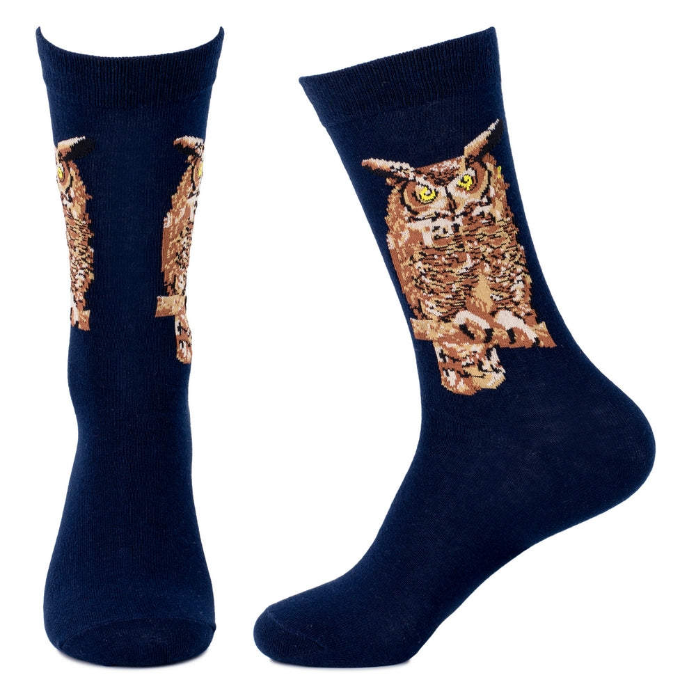 Gents Night Owl Navy Blue Socks