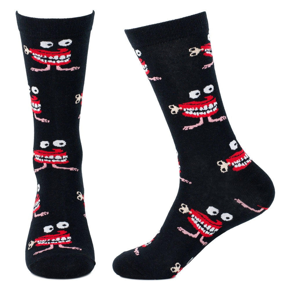 Gents Crazy Teeth Black Socks