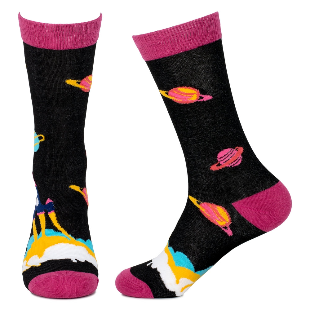 Gents Planets Black Socks