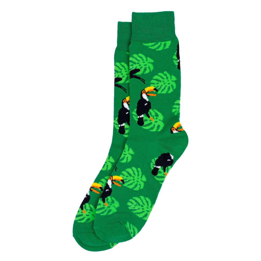 Gents Toucan & Cheeseplant Green Socks