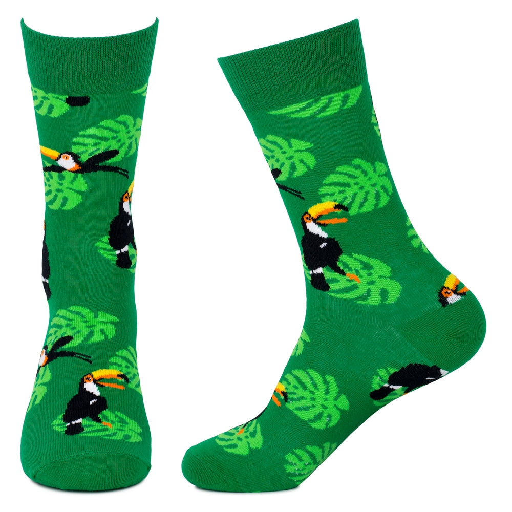 Gents Toucan & Cheeseplant Green Socks