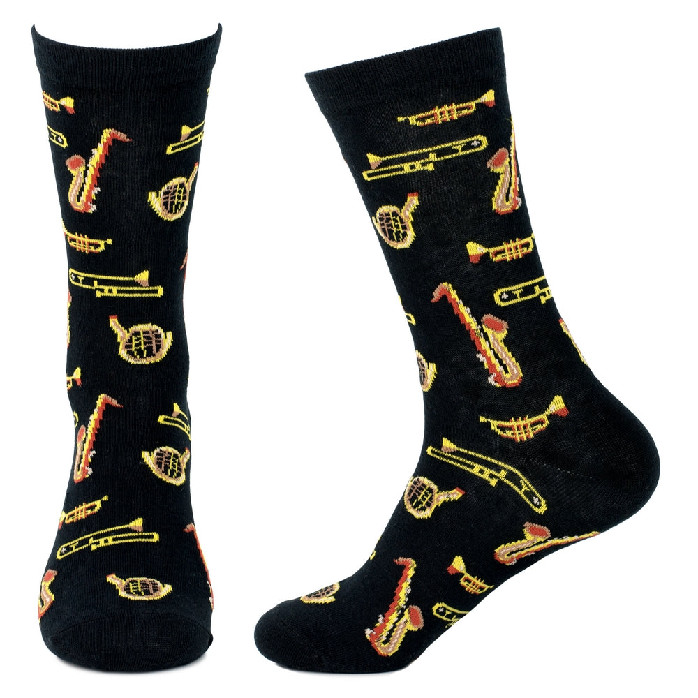 Gents Brass Instruments Black Socks