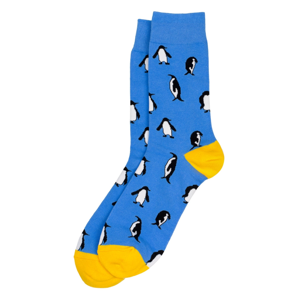 Gents Smart Penguin Blue Socks