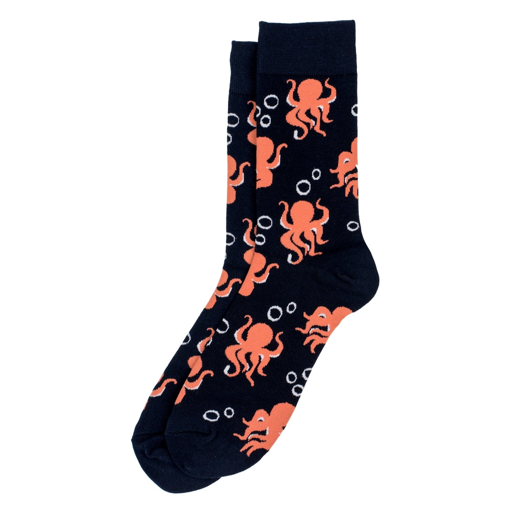 Gents Octopuses Black Socks