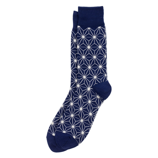 Gents Japanese Star Illusion Blue Socks