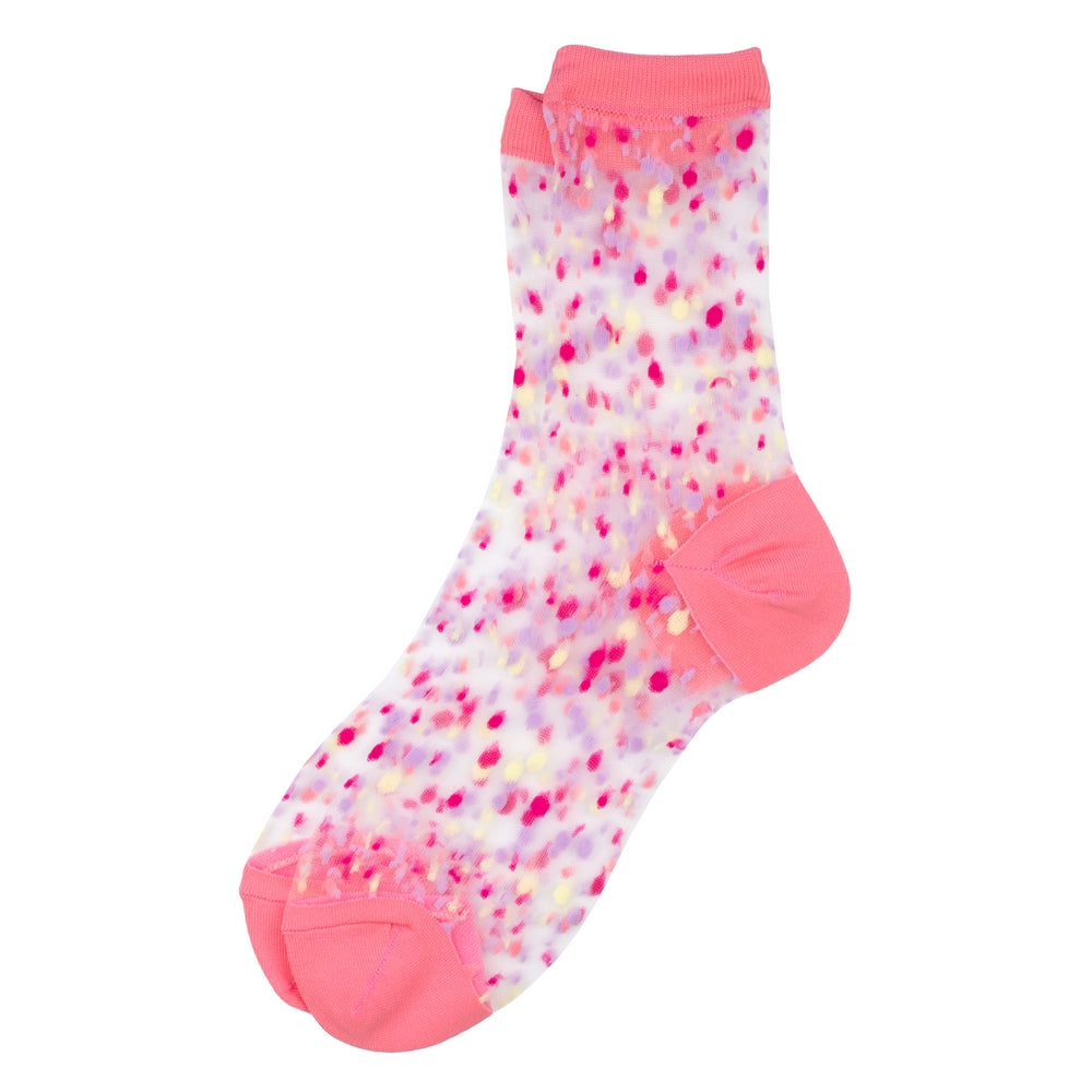 Ladies Sheer Sweet Speckle Pink Socks