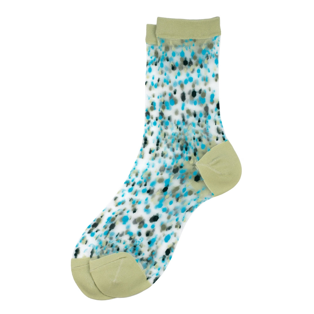 Ladies Sheer Sweet Speckle Green Socks