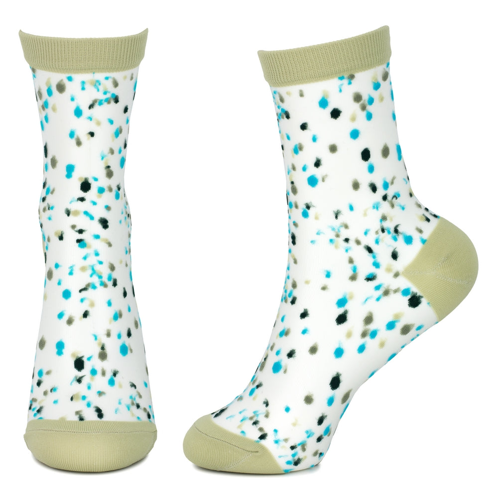 Ladies Sheer Sweet Speckle Green Socks