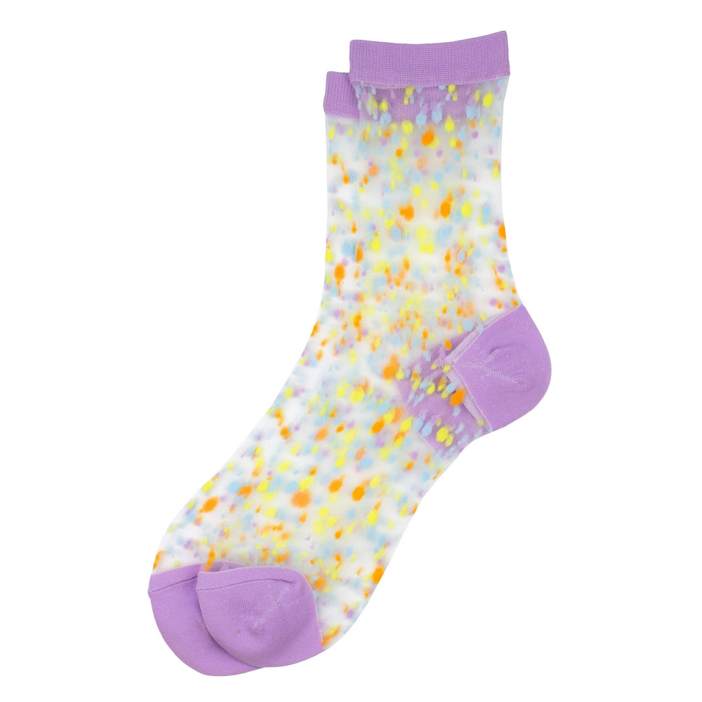 Ladies Sheer Sweet Speckle Lilac Purple Socks