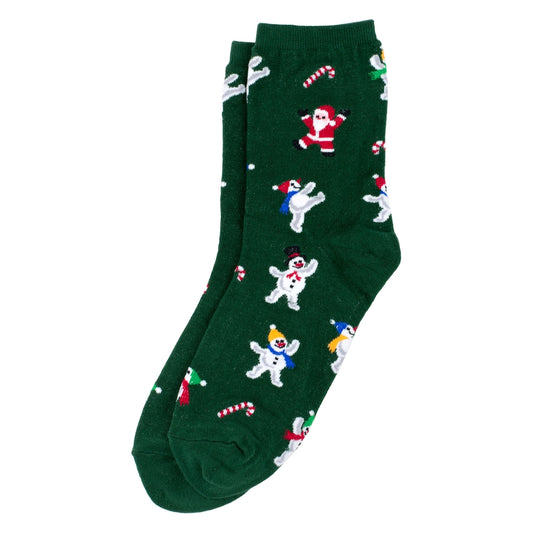 Ladies Christmas Party Socks – Green