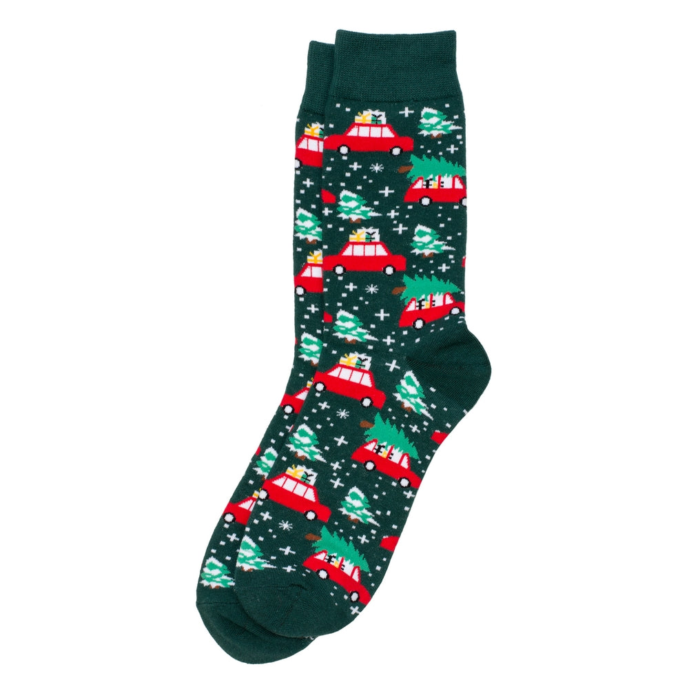 Men's Driving Home for Christmas Socks – Green