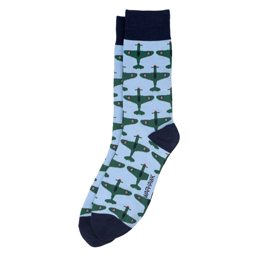 Gents Curtiss P-40 Warhawk Blue Socks