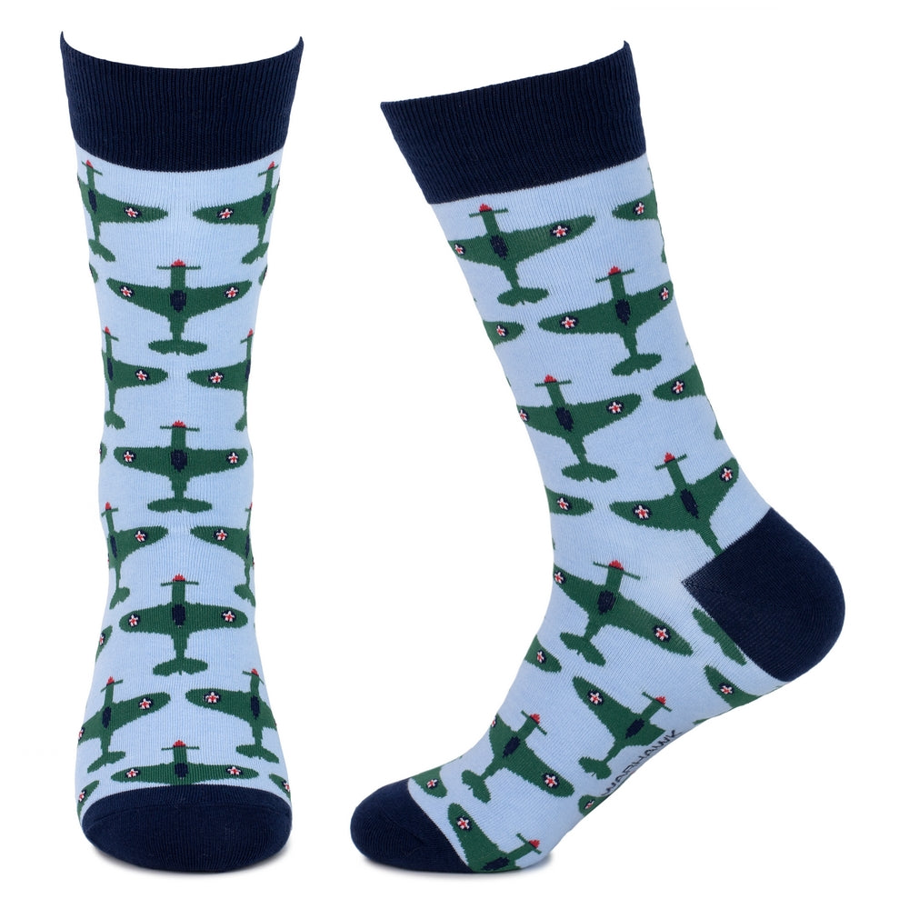 Gents Curtiss P-40 Warhawk Blue Socks