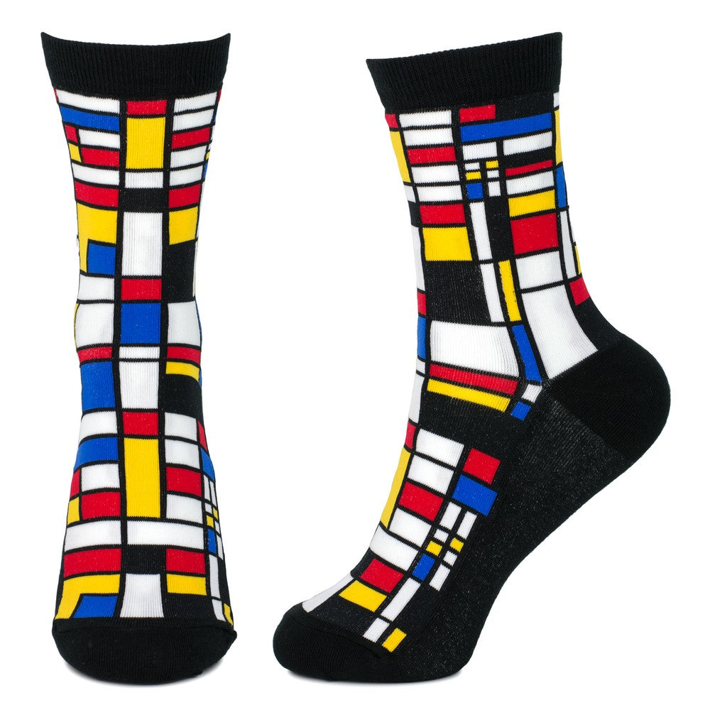 Ladies Mondri Stain Glass Black Socks