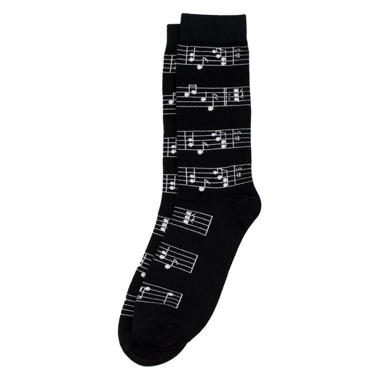 Gents Music Note Black Socks