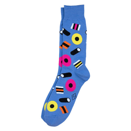 Gents Liquorice Allsorts Blue Socks